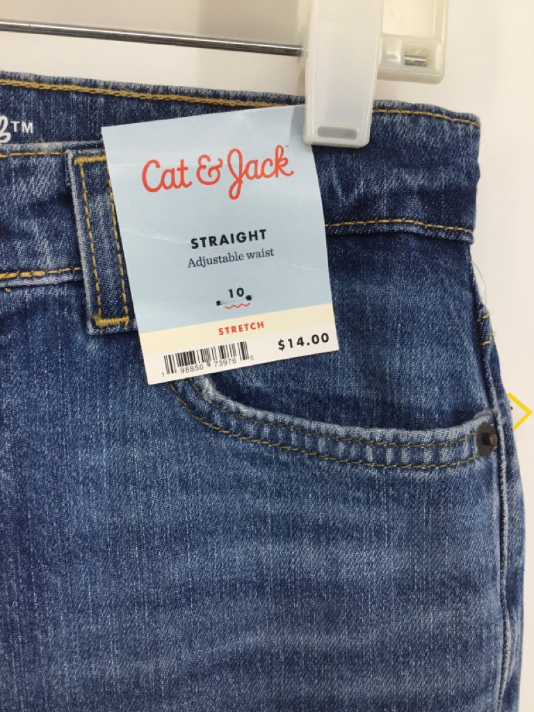 Cat & Jack Child Size 10 Blue Solid Jeans - boys