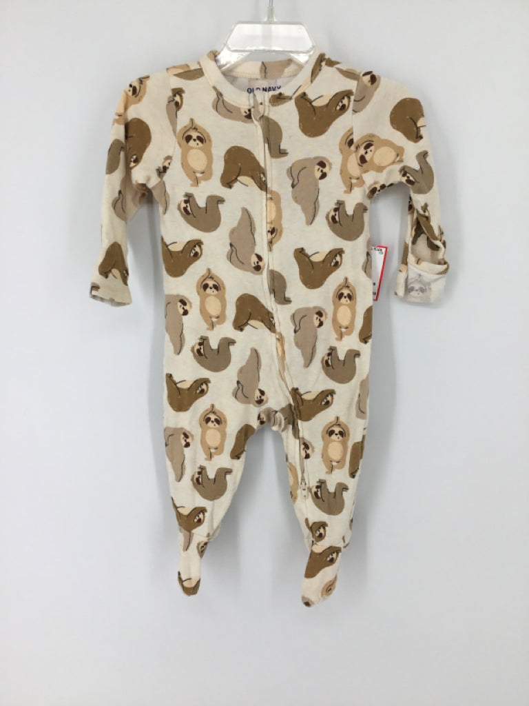 Old Navy Child Size 6-9 Months Tan Sleepers
