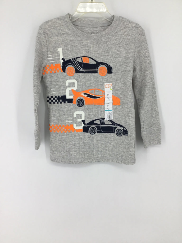 jumping beans Child Size 3 Gray screen printed Shirt - boys