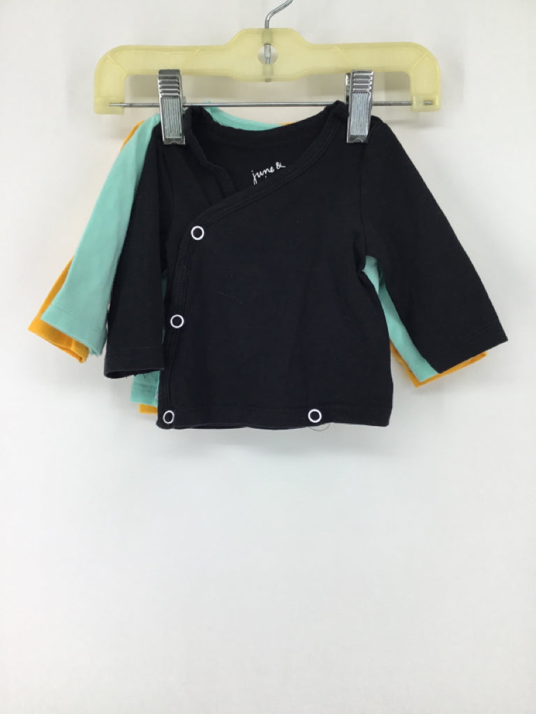 June & January Child Size Newborn Black Solid Shirt - boys