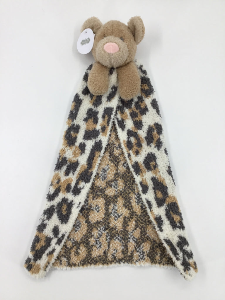 Mudpie Stuffed Brown Leopard Lovey Blanket