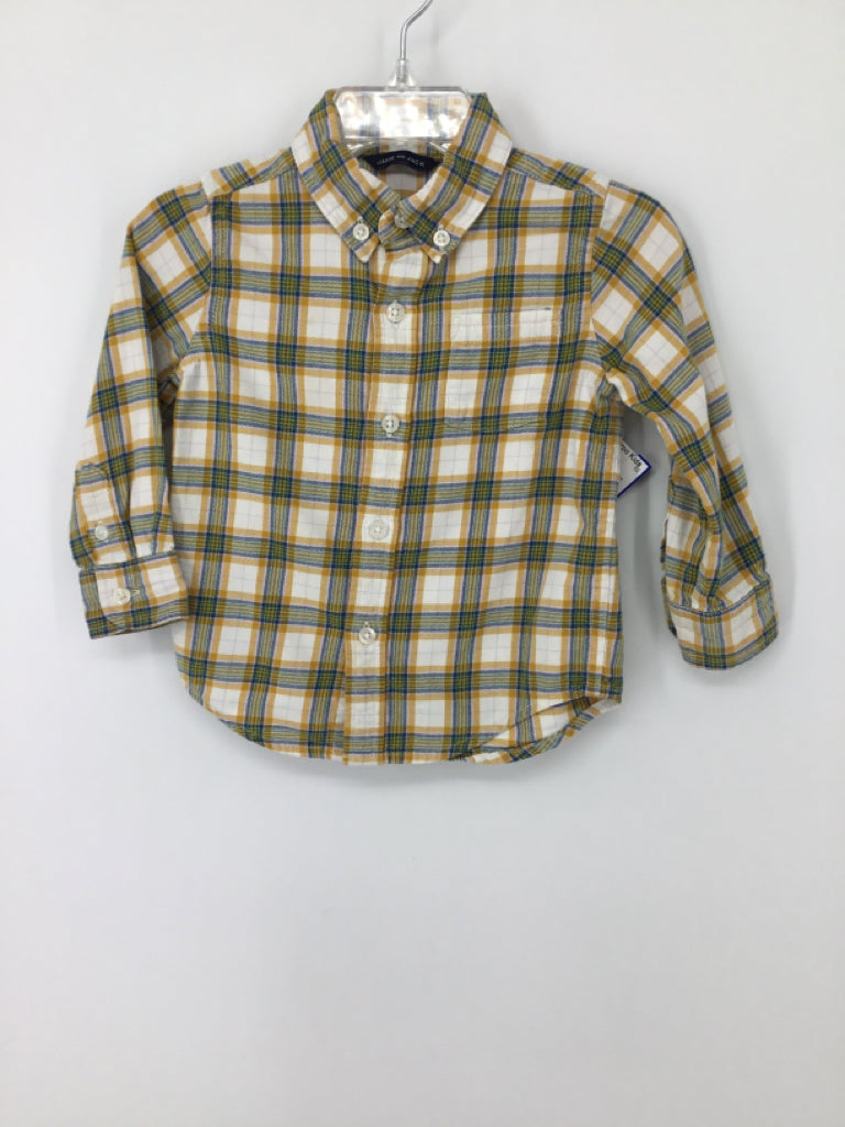 Janie and Jack Child Size 12-18 Months Multi-Color Plaid Shirt - boys