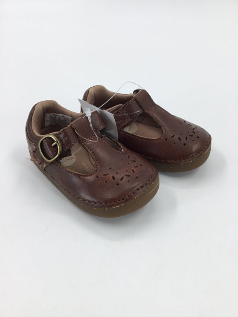 Stride Rite Child Size 4.5 Toddler Brown Dress Shoes
