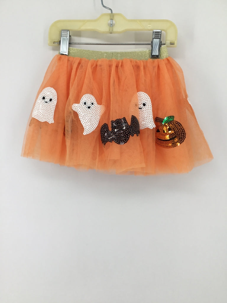 Mudpie Child Size 3 Orange Halloween Skirt