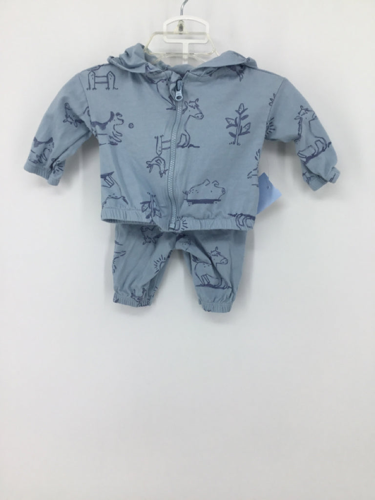 Carter's Child Size Newborn Blue Print Outfit - boys