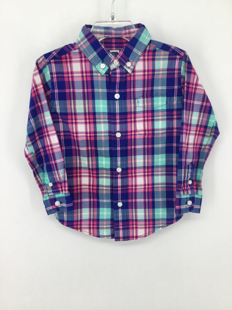 Janie and Jack Child Size 2 Multi-Color Plaid Shirt - boys