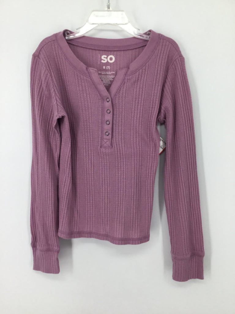 So Child Size 7 Purple Shirt - girls