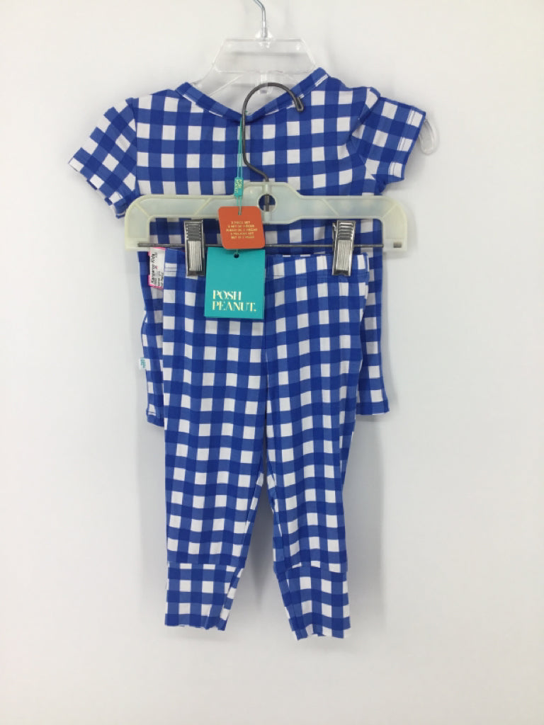 Posh Peanut Child Size 6-12 Months Blue Pajamas - girls