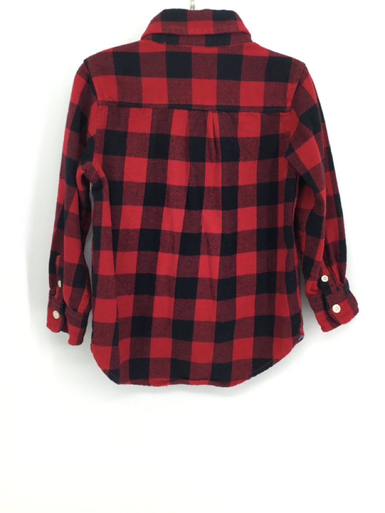 Baby Gap Child Size 4 Red Checkered Shirt - boys