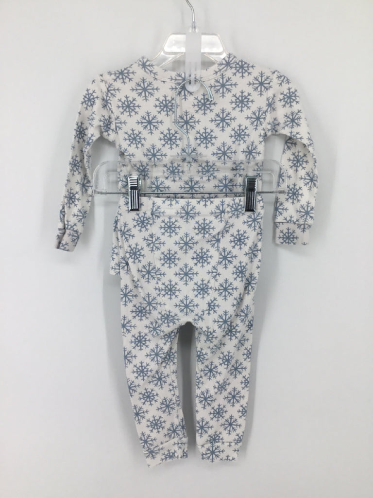 Baby Gap Child Size 18-24 Months Blue Snowflake Pajamas - boys