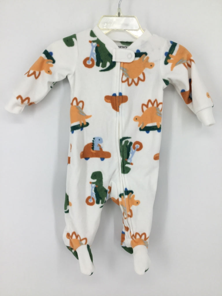 Carter's Child Size 3 Months White Sleepers
