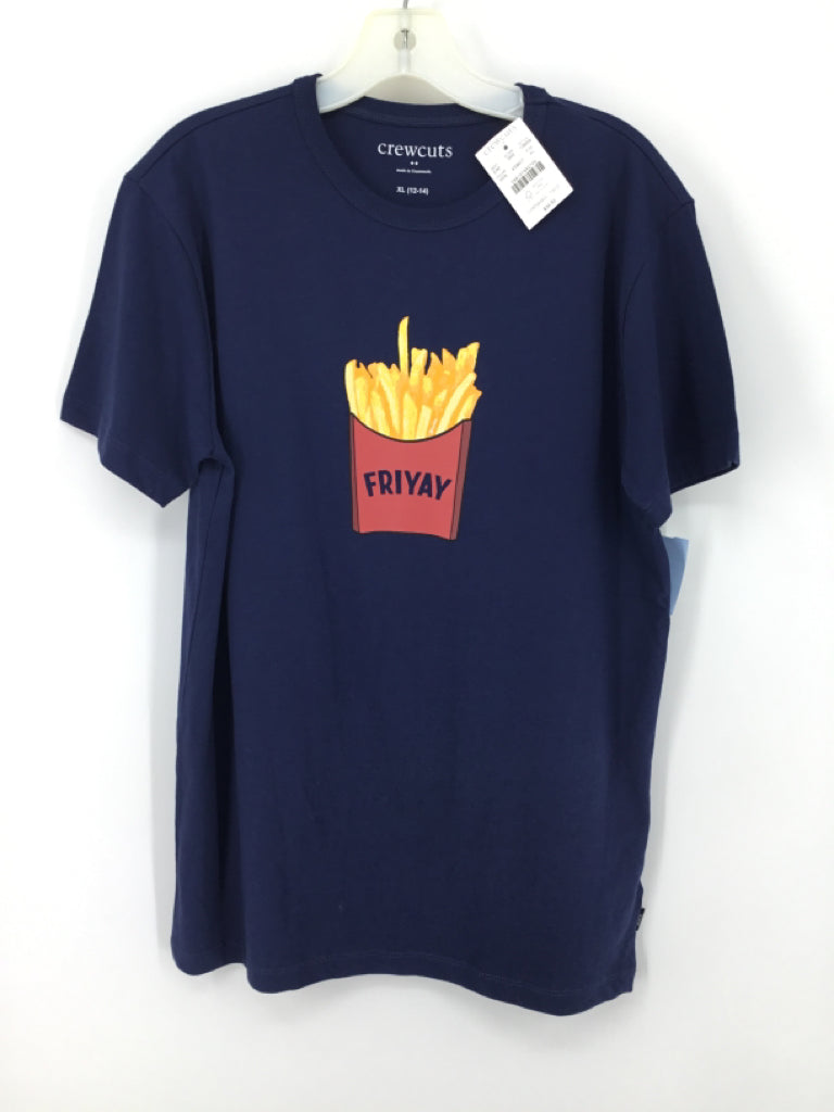 Crewcuts Child Size 12 Navy screen printed T-shirt - boys