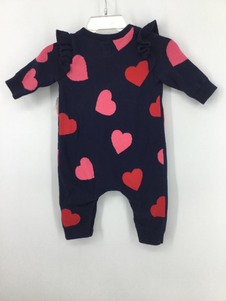 Baby Gap Child Size 0-3 Months Navy Valentine's Day Outfit