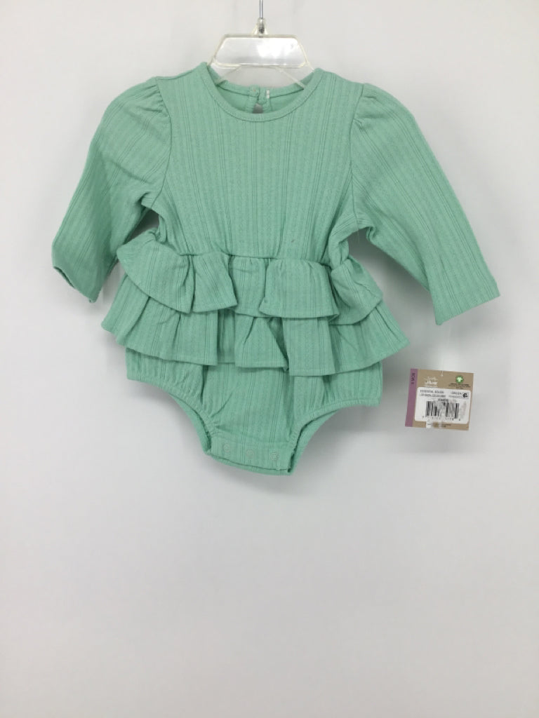 Little Me Child Size 9 Months Green Outfit - girls