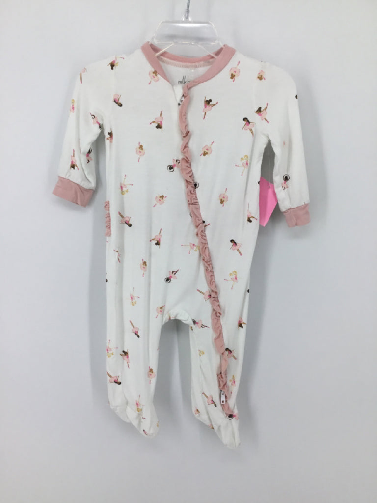 Milkberry Child Size 3-6 Months White Sleepers