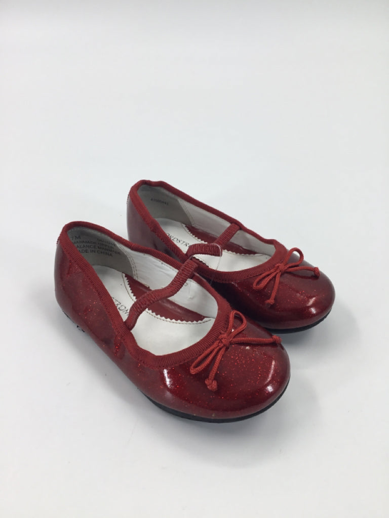 Nordstrom Child Size 7 Toddler Red Dress Shoes