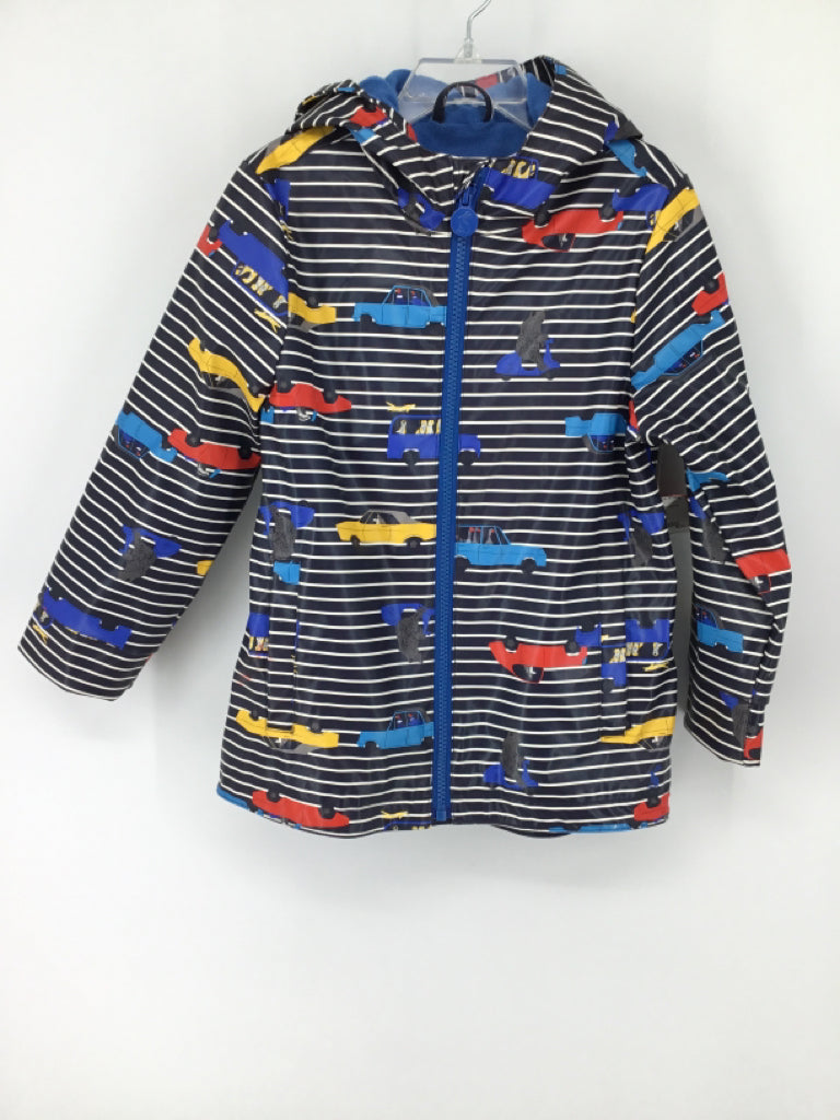 Joules Child Size 6 Navy Print Raincoat - boys