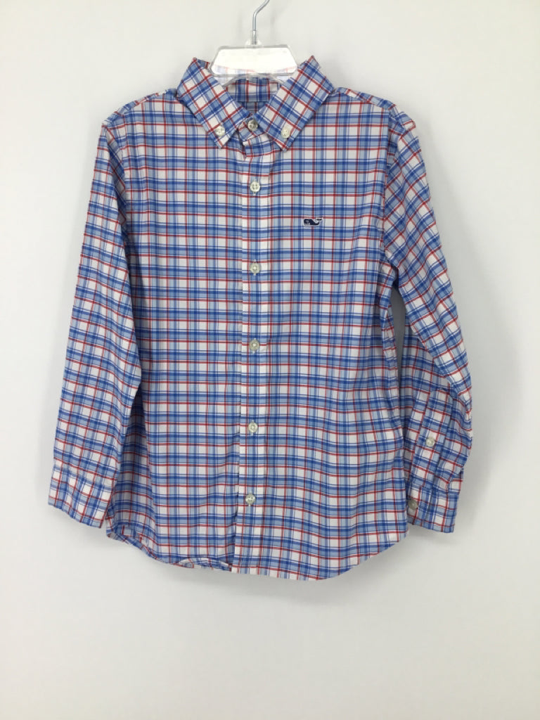 vineyard vines Child Size 5 Blue Plaid Shirt - boys