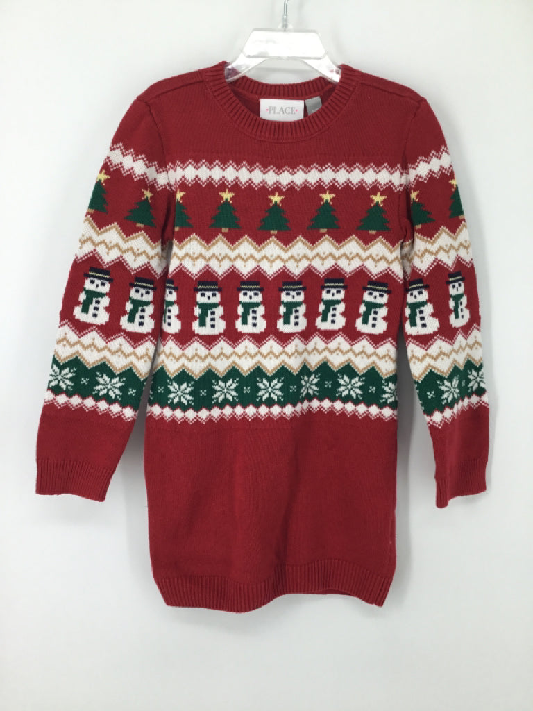 Childrens Place Child Size 5 Red Christmas Dress