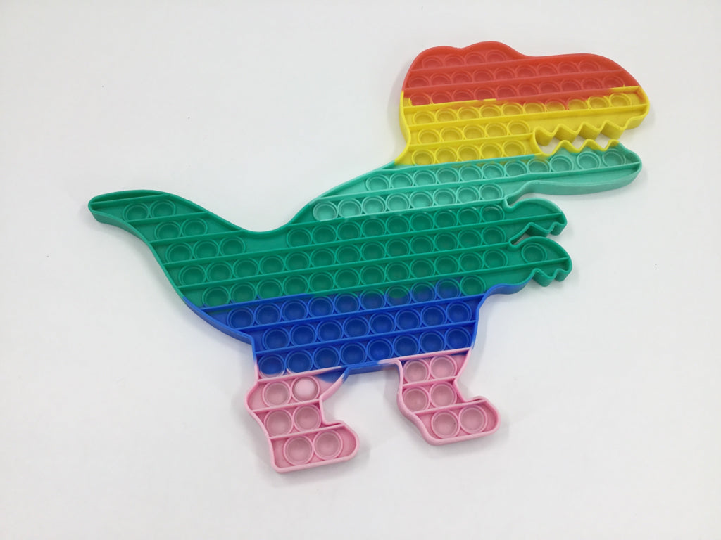 Large Rainbow T-Rex Fidget Popper Toy