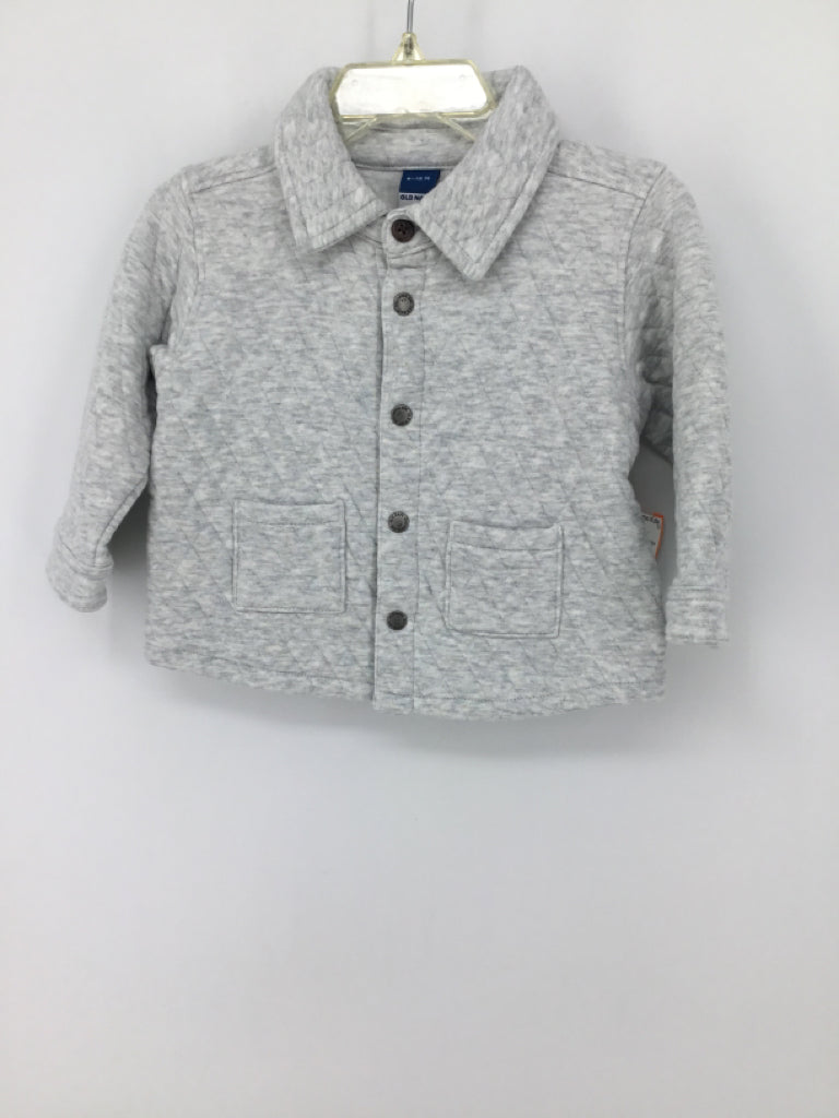 Old Navy Child Size 6-12 Months Gray Color Block Shirt - boys