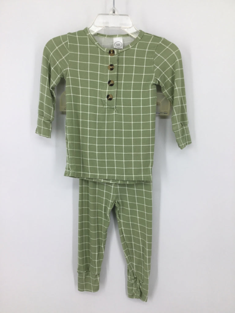 Lou Lou Child Size 6-12 Months Green Print Pajamas - boys