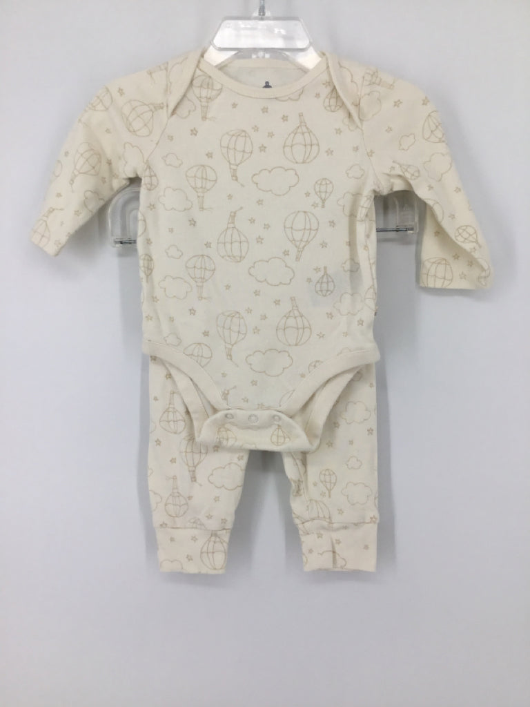 Baby Gap Child Size 3-6 Months Cream Print Outfit - boys