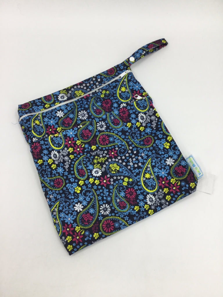 Yara Modes Small Blue Paisley Cloth Diaper Wet Bag