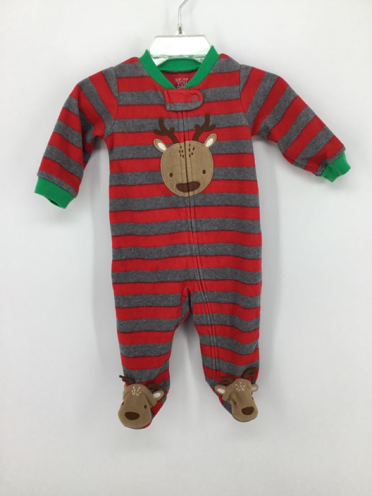 Just One You Made by Carters Child Size 3 Months Red Christmas Sleeper
