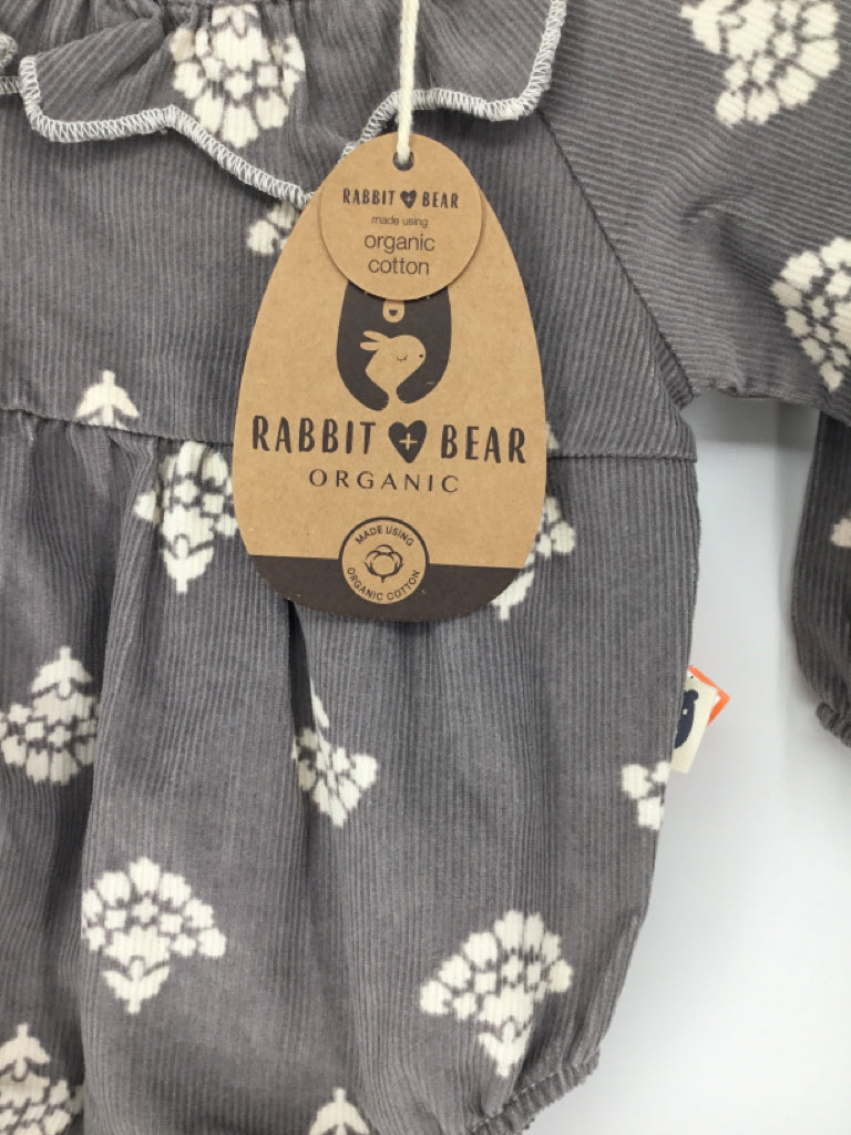 Rabbit + Bear Child Size 0-3 Months Gray Outfit - girls