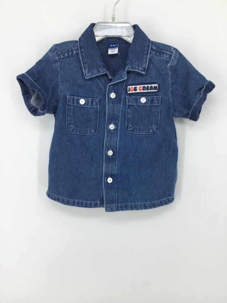 Old Navy Child Size 12-18 Months Blue Solid Shirt - boys
