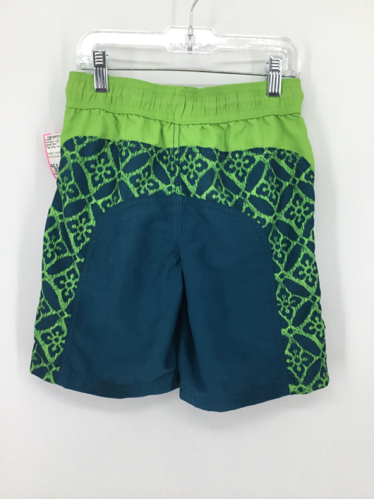 Lands' End Child Size 8 Teal Solid Swimwear - boys