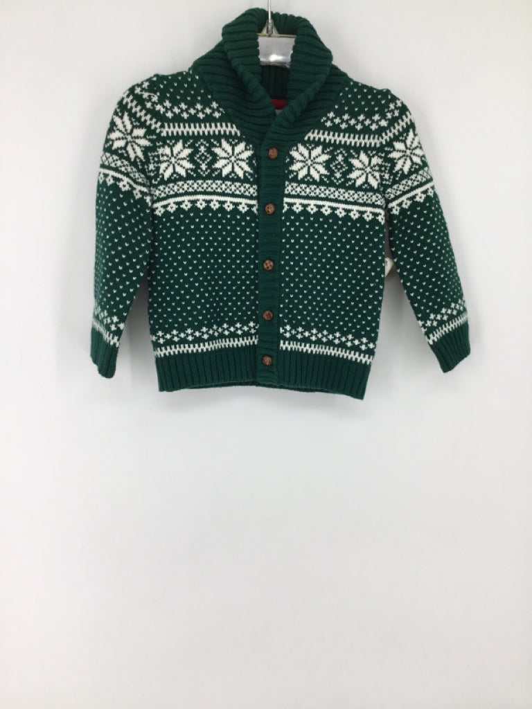 Tahari Child Size 12 Months Green Print Sweater - boys