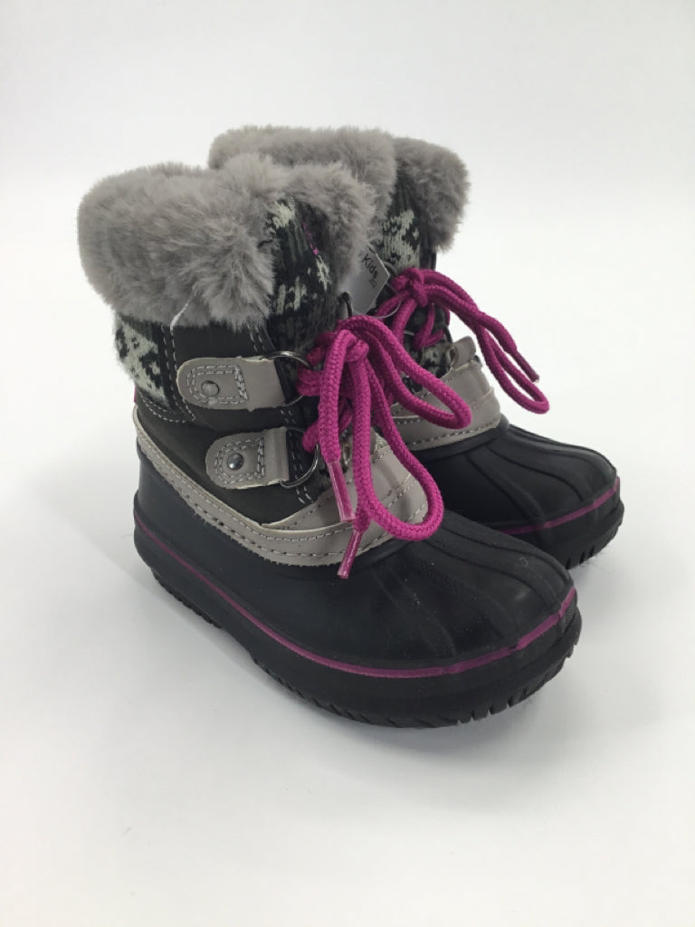 London Fog Child Size 7 Toddler Multi-Color Rain/Snow Boots