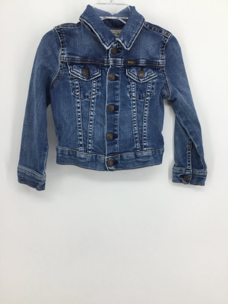 Ralph Lauren Child Size 3 Blue Solid Jacket - boys
