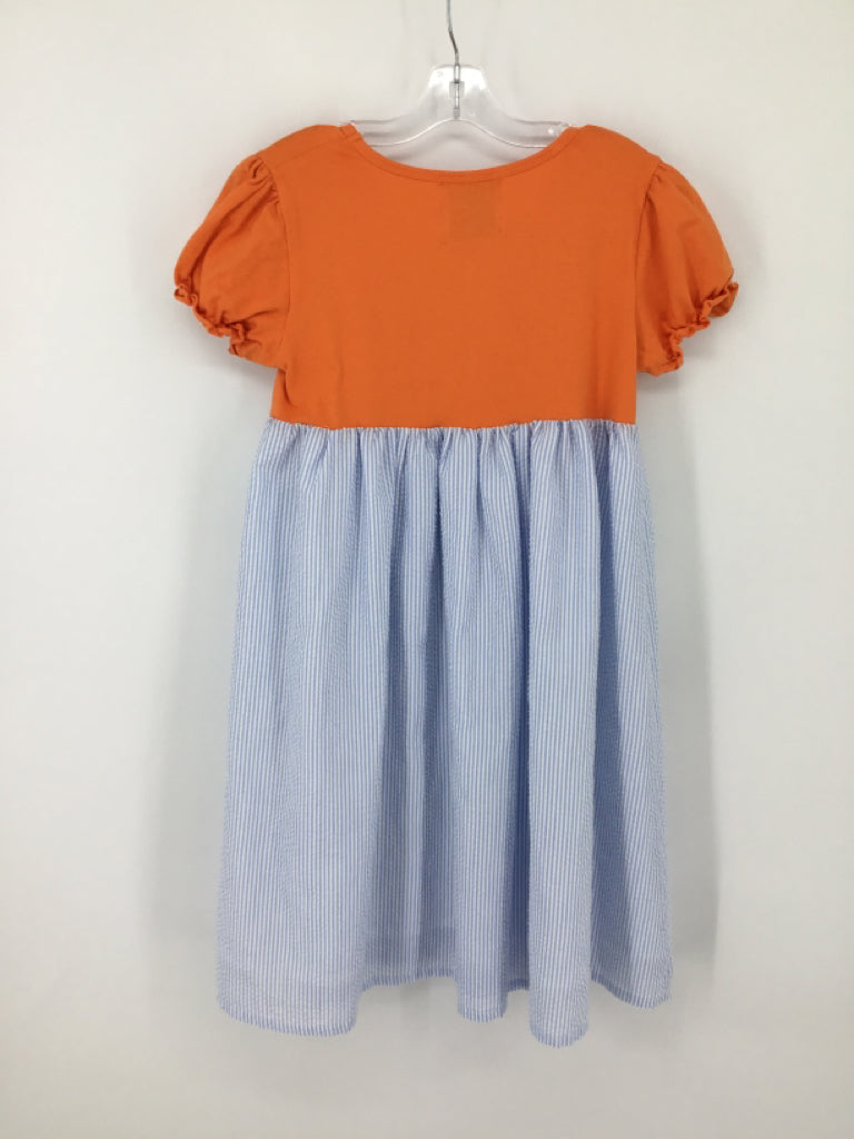 Southern Poppy Smocks Child Size 10 Orange Halloween Dress
