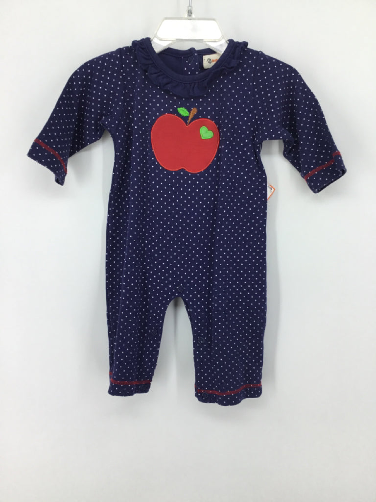 Baby Luigi Child Size 6 Months Navy Sleepers