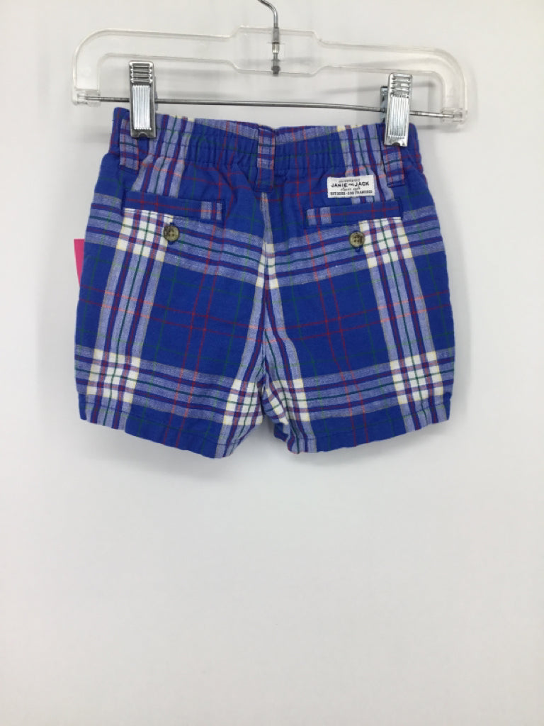 Janie and Jack Child Size 6-12 Months Blue Plaid Shorts - boys