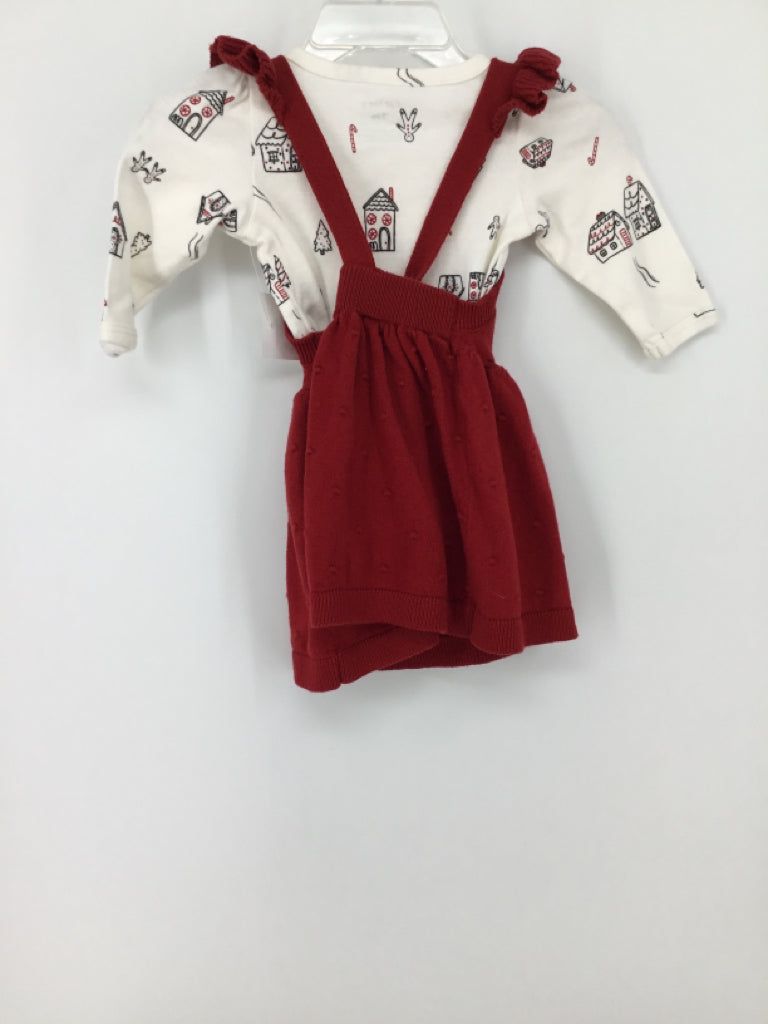 Carter's Child Size 3 Months Red Christmas Dress