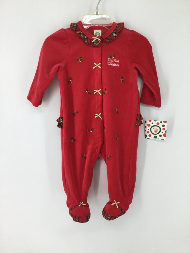 Little Me Child Size 6 Months Red Christmas Outfit