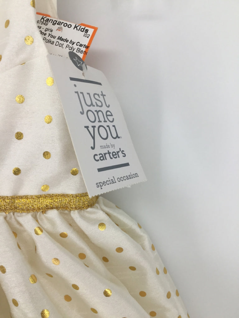 Just One You Made by Carters Child Size 12 Months Cream Dress - girls