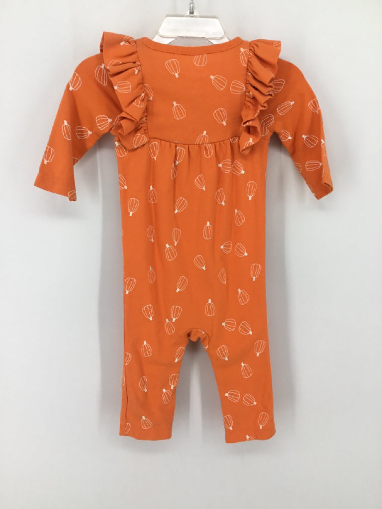 Cat & Jack Child Size 0-3 Months Orange Halloween Outfit