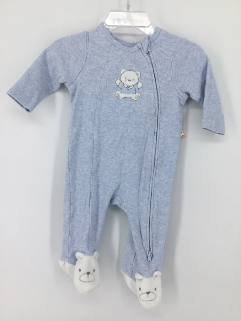 Little Me Child Size 6 Months Blue Sleepers