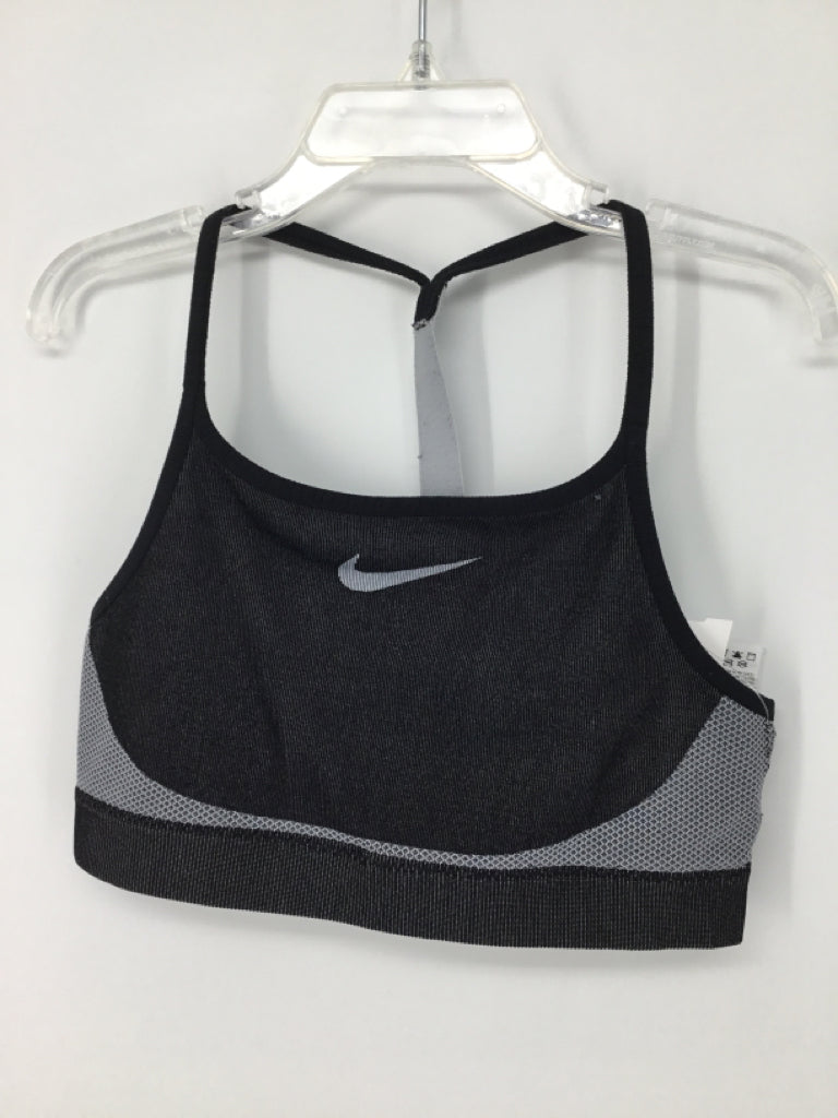 Nike Child Size 14 Black Sports Bra - girls