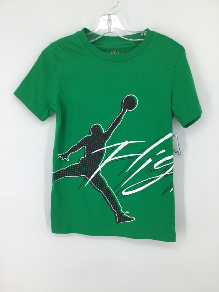 Air Jordan Child Size 8 Green screen printed T-shirt - boys