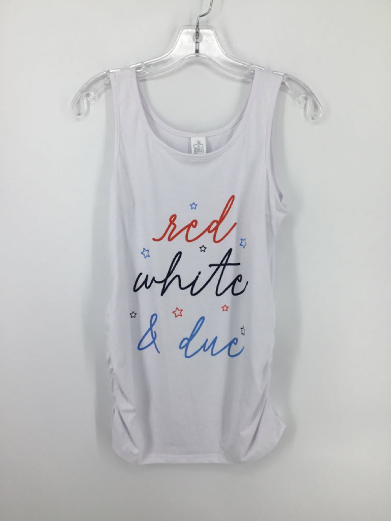 Belly Bundle Child Size S White Stars & Stripes Maternity Tank Top