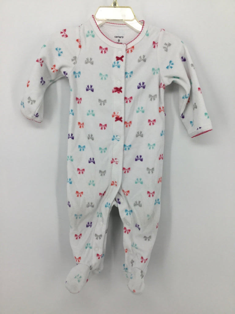 Carter's Child Size 9 Months White Sleepers