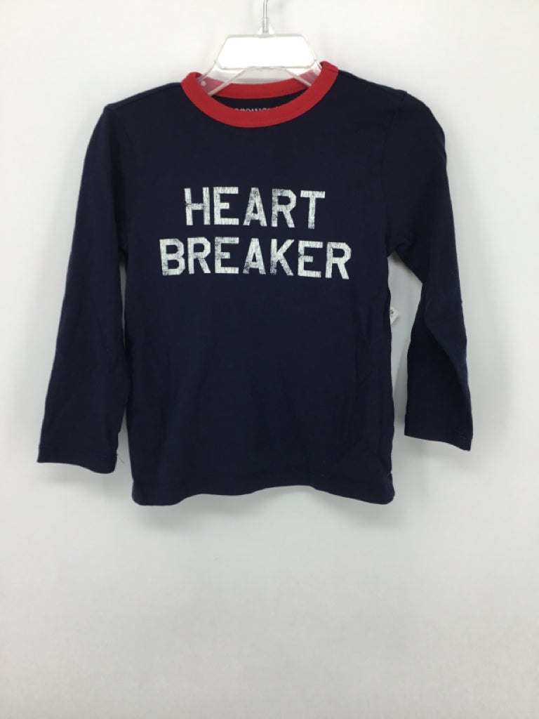 Crewcuts Child Size 2 Navy Valentine's Day T-Shirt