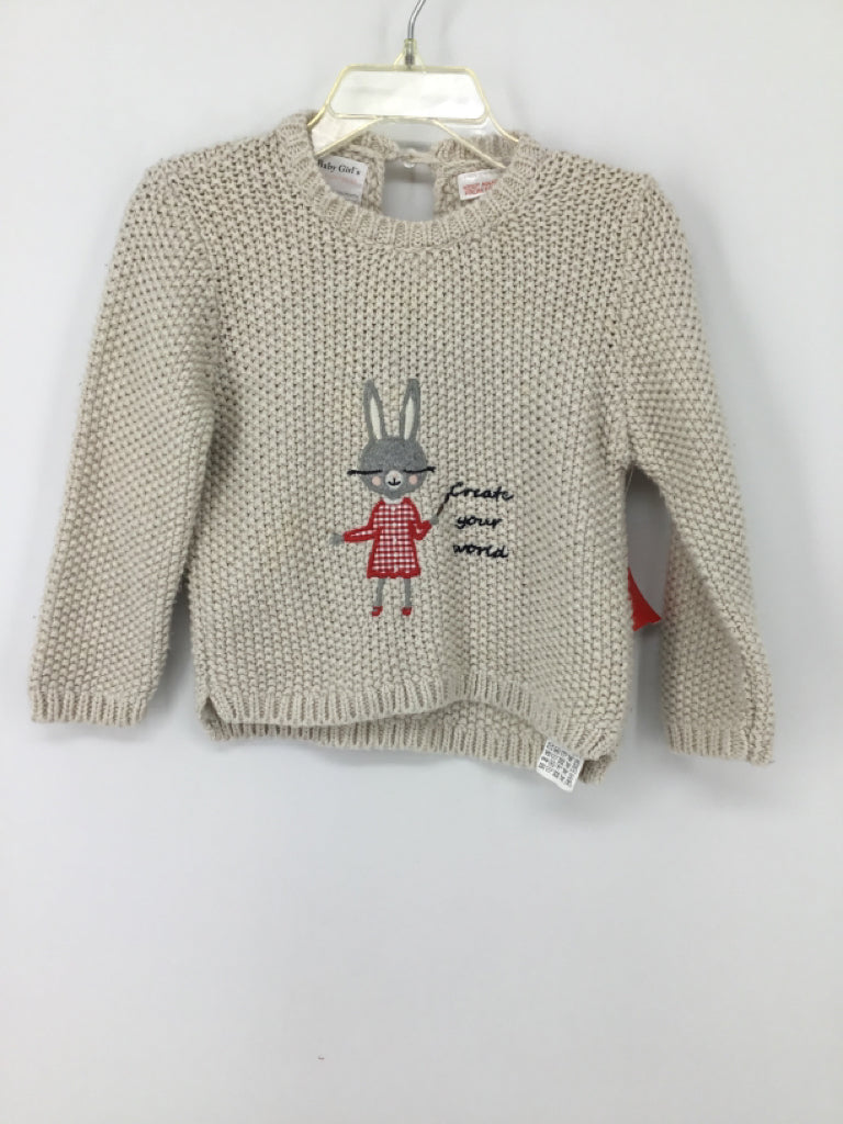 Zara Child Size 9-12 Months Tan Sweater - girls