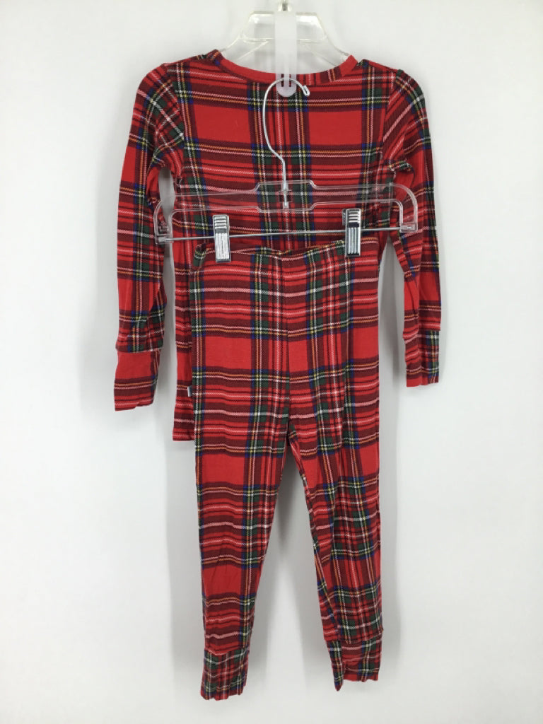 Posh Peanut Child Size 4 Red Plaid Pajamas - boys